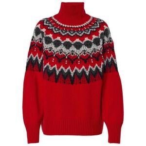 Altuzarra Soleil Fair Isle wool turtleneck sweater Large